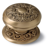 RENNES Door Knob on Rose - 72mm - Satin