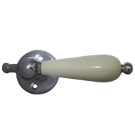 Mortise Handle - White/Chrome Finish