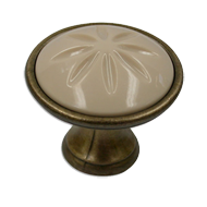 Beige Ceramic Antique Knob