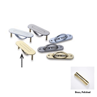 Flush Door Handle - 90×28×36mm - Brass,