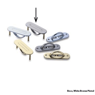 Flush Door Handle - 90×28×36mm - Brass,