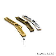 Flush Door Handle - 26×150×10mm - Brass