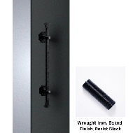Door Handle - L600mm - Wrought Iron, Ba