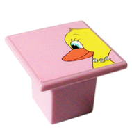 Kids Small Cabinet Duck Knob in Light P