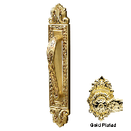 Arcadia Door Pull Handle on Plate - Gol