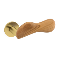 CHELSEA WOOD Door Handle With Yale Key 