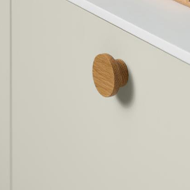 Circle (Wood) Cabinet Knob - Clear Lacq
