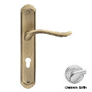 ARIA Door Lever handle on Plate - Chrom