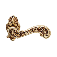 Barocco Lever Handle on Decorative Rose