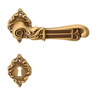 TIFFANY Door Lever Handle on Rose - Fre