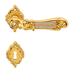 TIFFANY Door Lever Handle on Rose - Fre