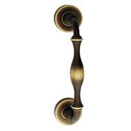 Tosca Door Pull Handle in Aged Brass Fi