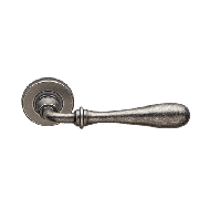 Tosca Door Handle on Rose - Aged Iron F
