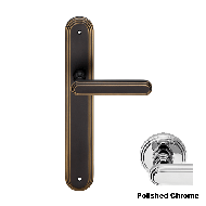 Chic Mortise Handle On Plate - Chrome F