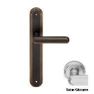 Chic Mortise Handle On Plate- Chrome Sa