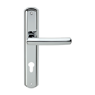 Dafne Mortise Handle On Plate - Chrome 