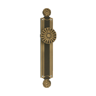 Daisy Knob on Plate - French Gold Finis