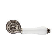 Dalia Denim Door Lever Handle on rose -