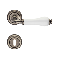 Dalia Pink Rose Flower White Mortise Ha