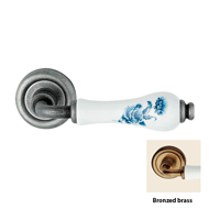 Dalia Blue Rose Flower White Mortise Ha