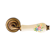 Dalia Pink Flowered Ivory Mortise Handl