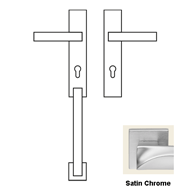 Duna Door Entrance Set - Chrome Satin F