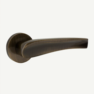 ELM Lever Handle on rose - Bronze Finis