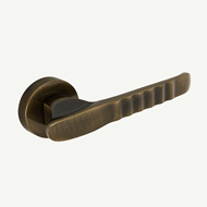 KEDGE Lever Handle on rose - Bronze Fin