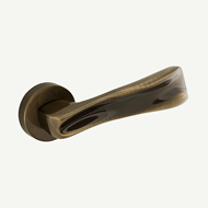 ASPEN Lever Handle on rose - Bronze Fin