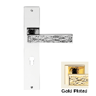 Dynamic Mortise Handle On Plate - Gold 