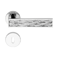 Dynamic Mortise Handle On Rose - Chrome