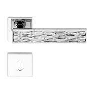 Dynamic Mortise Handle On Rose - Chrome