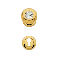 Elika Crystal Turnable Door Knob On Ros