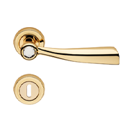 Elika Crystal Mortise Handle On Rose - 