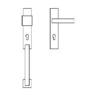 Elios Entrance Set Door Handle+ Fixed K