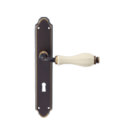 Erica White Porcelain Door Handle on Pl