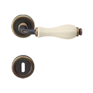 Erica Door Handle on Rose - Matt Bronze