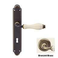 Erica Door Handle on Plate - Ivory Bron