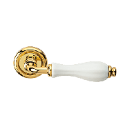 Erica Door Handle on Rose - Ivory Polis