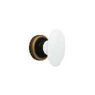 Flavia White Door Knob on rose - Bronze