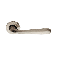 Garda Door Handle on rose - Satin Nickl