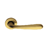 Garda Door Handle on rose - Satin Brass