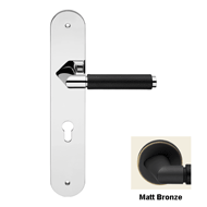 Grip Pelle Door Handle on plate - Matt 