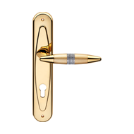 Havana Crystal Mesh Door Handle on Plat