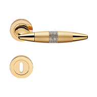 Havana Crystal Mesh Door Handle on Plat