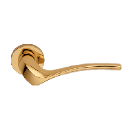 IBIS Lever Handle in Gold Plated Finish