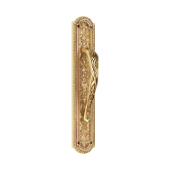 JARDIN Door Pull Handle on plate in Gol