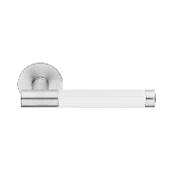 Jenny Door Lever Handle on Rose - Satin