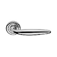 Kuba Door Lever Handle on in Polished C