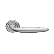 Kuba Door Lever Handle on in Satin Chro